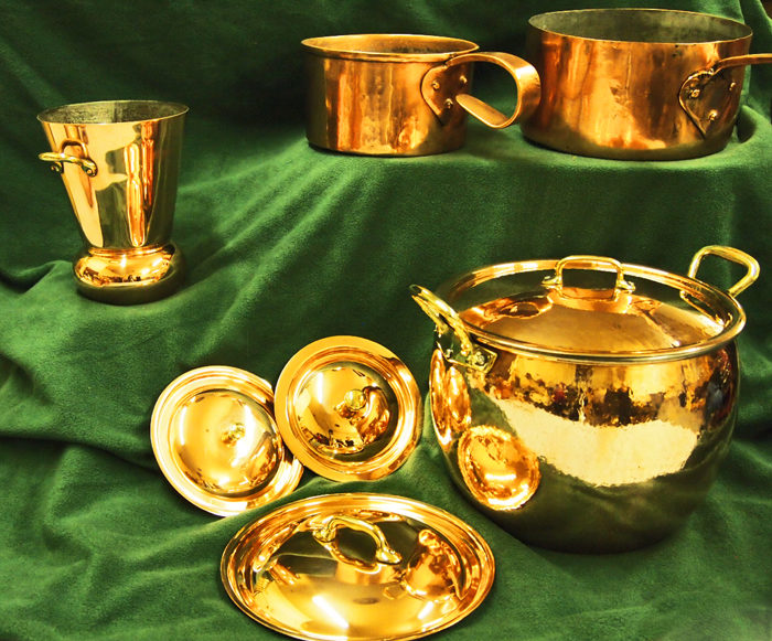 Baltimore Metal Crafters workshop showcasing professional brass, silver, and copper restoration services since 1975